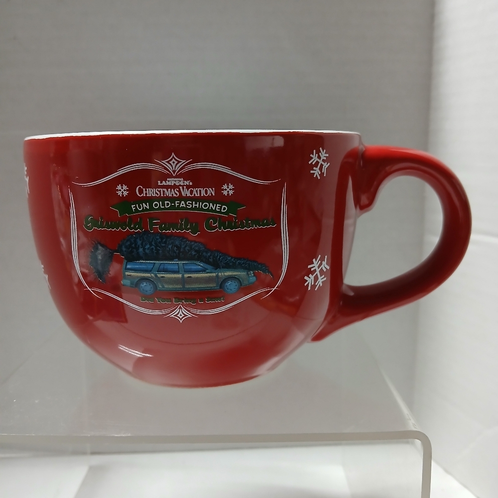 National Lampoon's Christmas Vacation Griswold Red Mug w "Friends" Misprint RARE